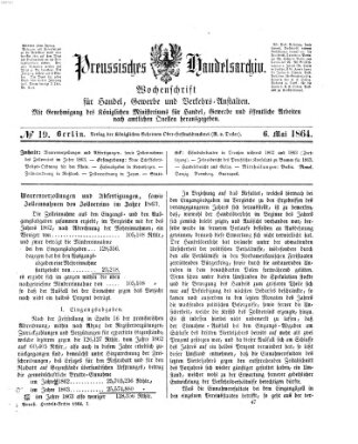 Preußisches Handels-Archiv Freitag 6. Mai 1864