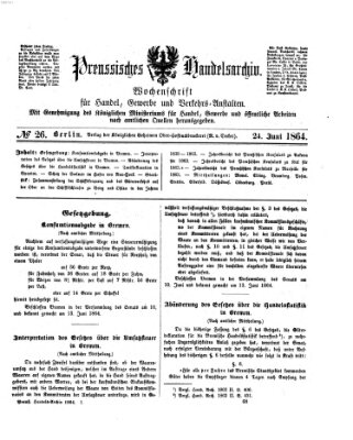 Preußisches Handels-Archiv Freitag 24. Juni 1864