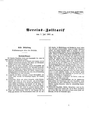 Preußisches Handels-Archiv Freitag 12. Mai 1865