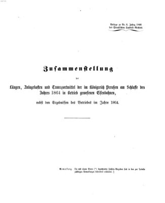 Preußisches Handels-Archiv Freitag 9. Februar 1866