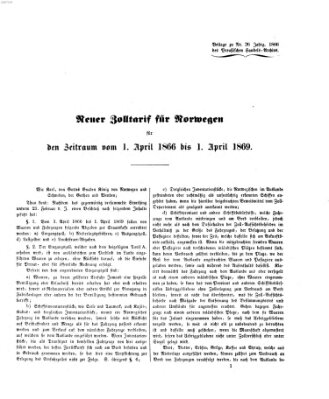 Preußisches Handels-Archiv Freitag 29. Juni 1866