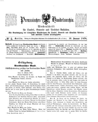 Preußisches Handels-Archiv Freitag 10. Januar 1868