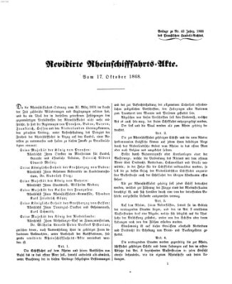 Preußisches Handels-Archiv Freitag 23. Oktober 1868