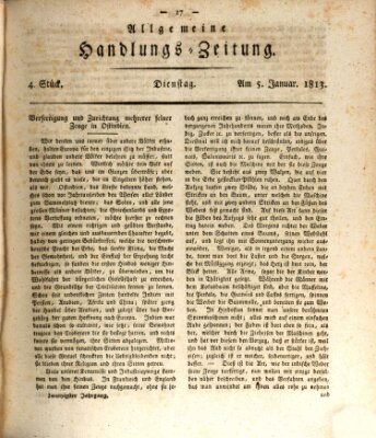 Allgemeine Handlungs-Zeitung Dienstag 5. Januar 1813