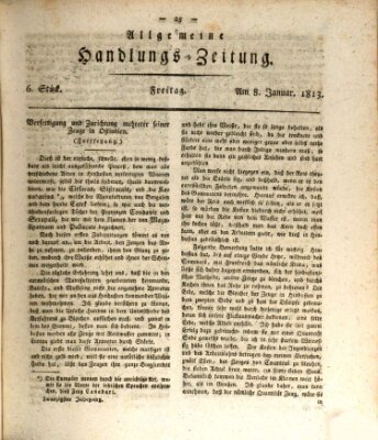 Allgemeine Handlungs-Zeitung Freitag 8. Januar 1813