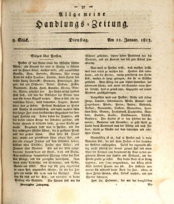 Allgemeine Handlungs-Zeitung Dienstag 12. Januar 1813