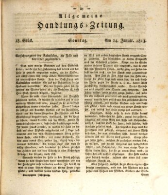 Allgemeine Handlungs-Zeitung Sonntag 24. Januar 1813