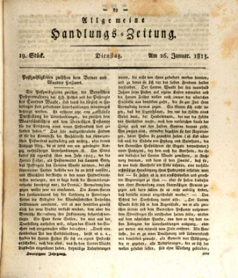 Allgemeine Handlungs-Zeitung Dienstag 26. Januar 1813