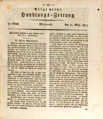 Allgemeine Handlungs-Zeitung Mittwoch 10. März 1813