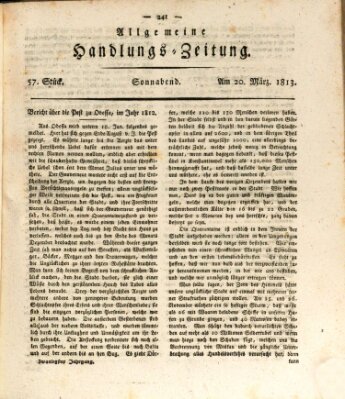 Allgemeine Handlungs-Zeitung Samstag 20. März 1813