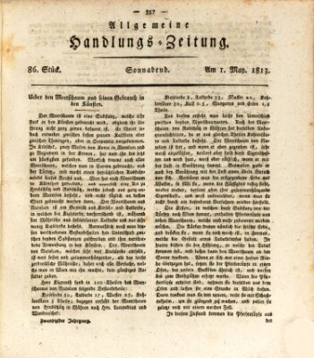 Allgemeine Handlungs-Zeitung Samstag 1. Mai 1813