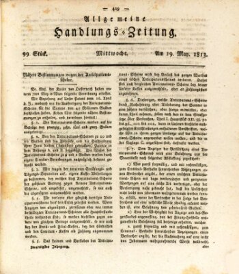 Allgemeine Handlungs-Zeitung Mittwoch 19. Mai 1813