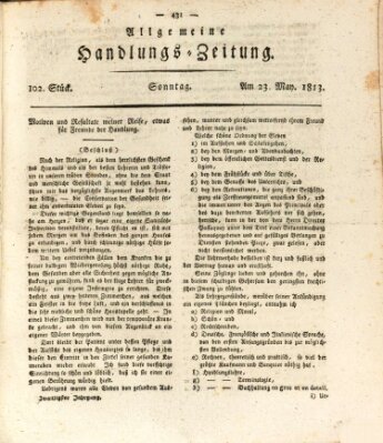 Allgemeine Handlungs-Zeitung Sonntag 23. Mai 1813