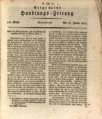 Allgemeine Handlungs-Zeitung Samstag 26. Juni 1813