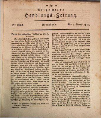 Allgemeine Handlungs-Zeitung Samstag 7. August 1813