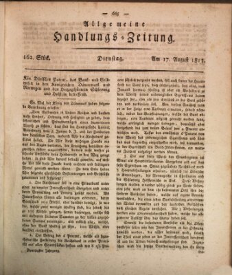 Allgemeine Handlungs-Zeitung Dienstag 17. August 1813