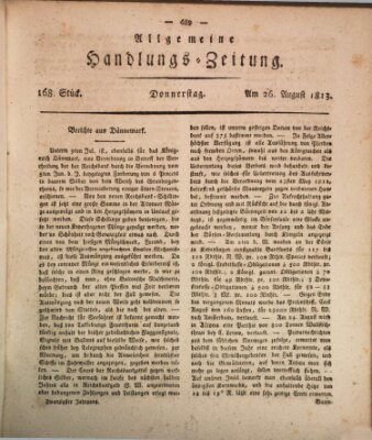 Allgemeine Handlungs-Zeitung Donnerstag 26. August 1813