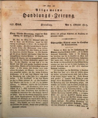 Allgemeine Handlungs-Zeitung Dienstag 5. Oktober 1813