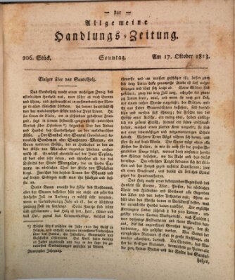 Allgemeine Handlungs-Zeitung Sonntag 17. Oktober 1813