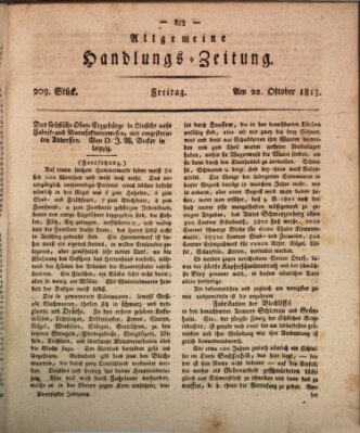 Allgemeine Handlungs-Zeitung Freitag 22. Oktober 1813