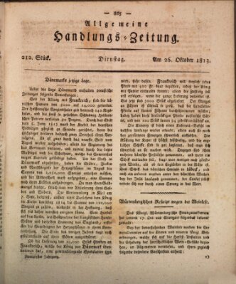 Allgemeine Handlungs-Zeitung Dienstag 26. Oktober 1813