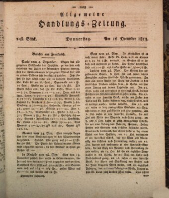 Allgemeine Handlungs-Zeitung Donnerstag 16. Dezember 1813