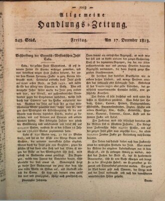 Allgemeine Handlungs-Zeitung Freitag 17. Dezember 1813