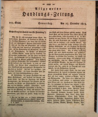 Allgemeine Handlungs-Zeitung Donnerstag 23. Dezember 1813