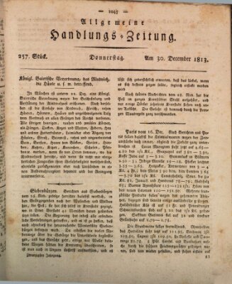 Allgemeine Handlungs-Zeitung Donnerstag 30. Dezember 1813