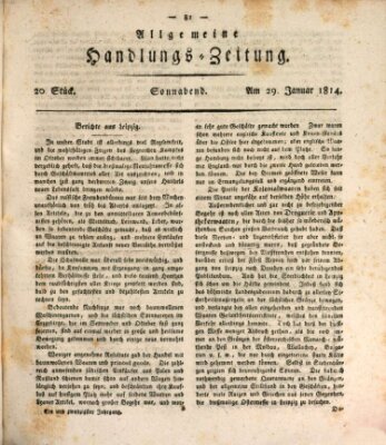 Allgemeine Handlungs-Zeitung Samstag 29. Januar 1814