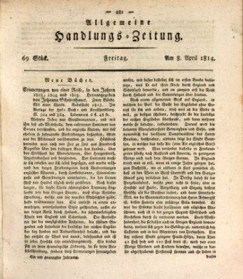 Allgemeine Handlungs-Zeitung Freitag 8. April 1814