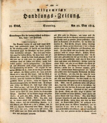 Allgemeine Handlungs-Zeitung Sonntag 22. Mai 1814