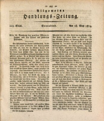 Allgemeine Handlungs-Zeitung Samstag 28. Mai 1814