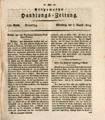 Allgemeine Handlungs-Zeitung Sonntag 7. August 1814