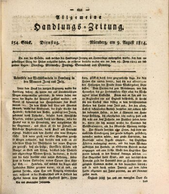 Allgemeine Handlungs-Zeitung Dienstag 9. August 1814