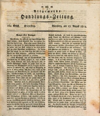 Allgemeine Handlungs-Zeitung Dienstag 23. August 1814