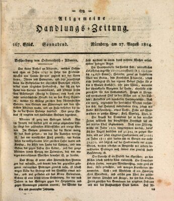 Allgemeine Handlungs-Zeitung Samstag 27. August 1814