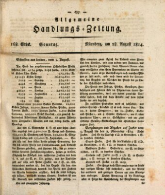 Allgemeine Handlungs-Zeitung Sonntag 28. August 1814