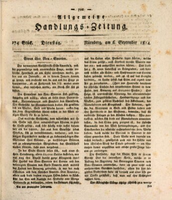 Allgemeine Handlungs-Zeitung Dienstag 6. September 1814