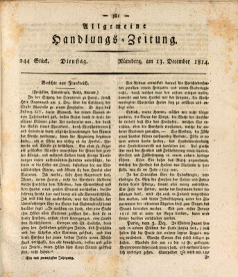 Allgemeine Handlungs-Zeitung Dienstag 13. Dezember 1814