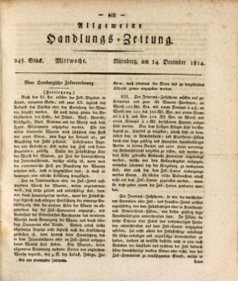 Allgemeine Handlungs-Zeitung Mittwoch 14. Dezember 1814