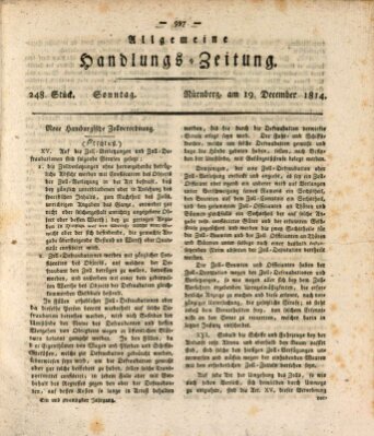 Allgemeine Handlungs-Zeitung Sonntag 18. Dezember 1814