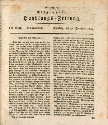 Allgemeine Handlungs-Zeitung Samstag 31. Dezember 1814