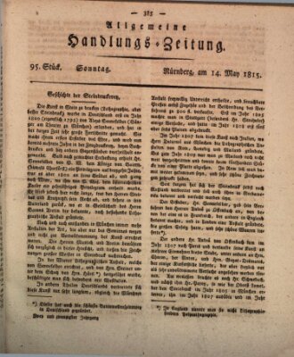 Allgemeine Handlungs-Zeitung Sonntag 14. Mai 1815