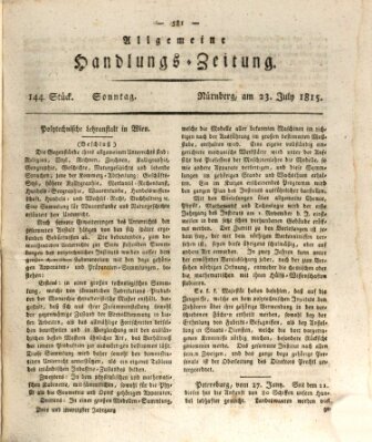 Allgemeine Handlungs-Zeitung Sonntag 23. Juli 1815