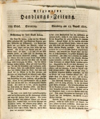 Allgemeine Handlungs-Zeitung Sonntag 13. August 1815