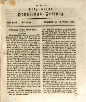 Allgemeine Handlungs-Zeitung Dienstag 15. August 1815