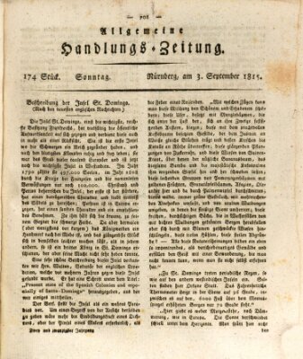 Allgemeine Handlungs-Zeitung Sonntag 3. September 1815