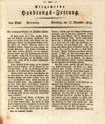 Allgemeine Handlungs-Zeitung Sonntag 17. Dezember 1815