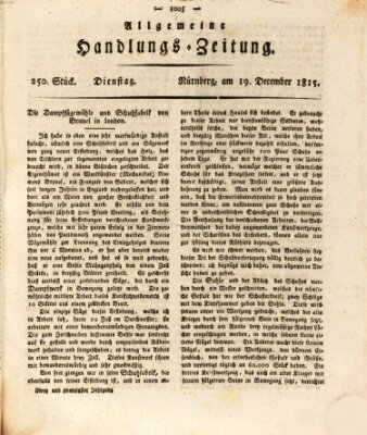 Allgemeine Handlungs-Zeitung Dienstag 19. Dezember 1815